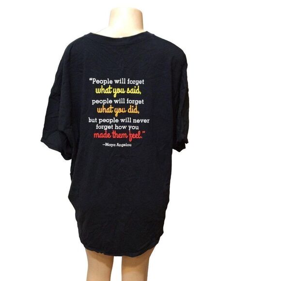 Gildan Mens Keep A Smile Short Sleeve Tee 3XL Black - Picture 2 of 3